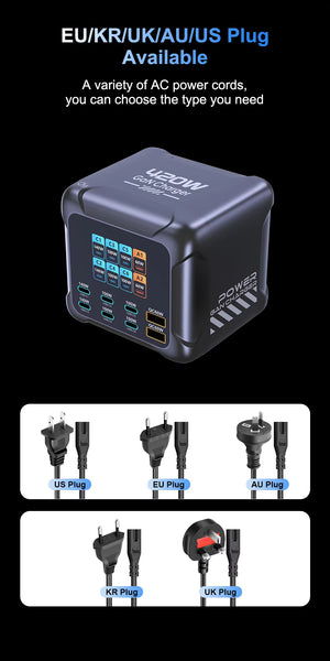 Yola Pods Ubigbuy 420W GaN USB-C Desktop Charger